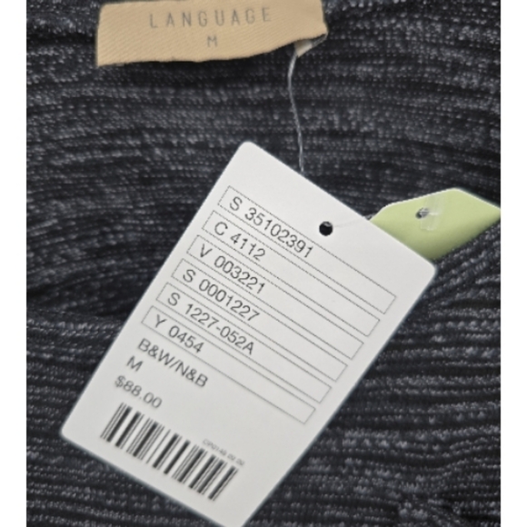 Language NWT Anthropologie Dip Dyed Top Size Medium in Cream & Gray Size - Picture 6 of 10